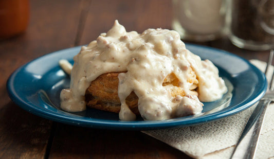 Southside Sausage Gravy with Homemade Biscuits