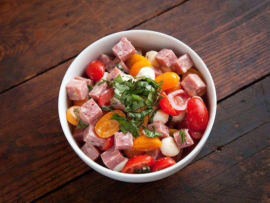 Southside Caprese Summer Sausage Salad