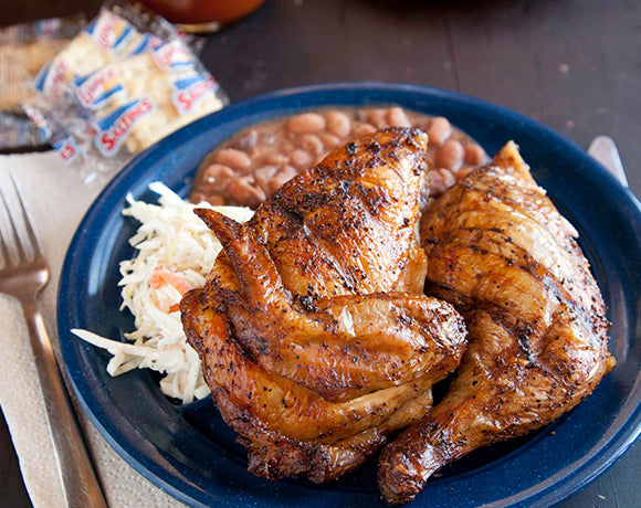 Smoked Half Chicken Barbeque Plate
