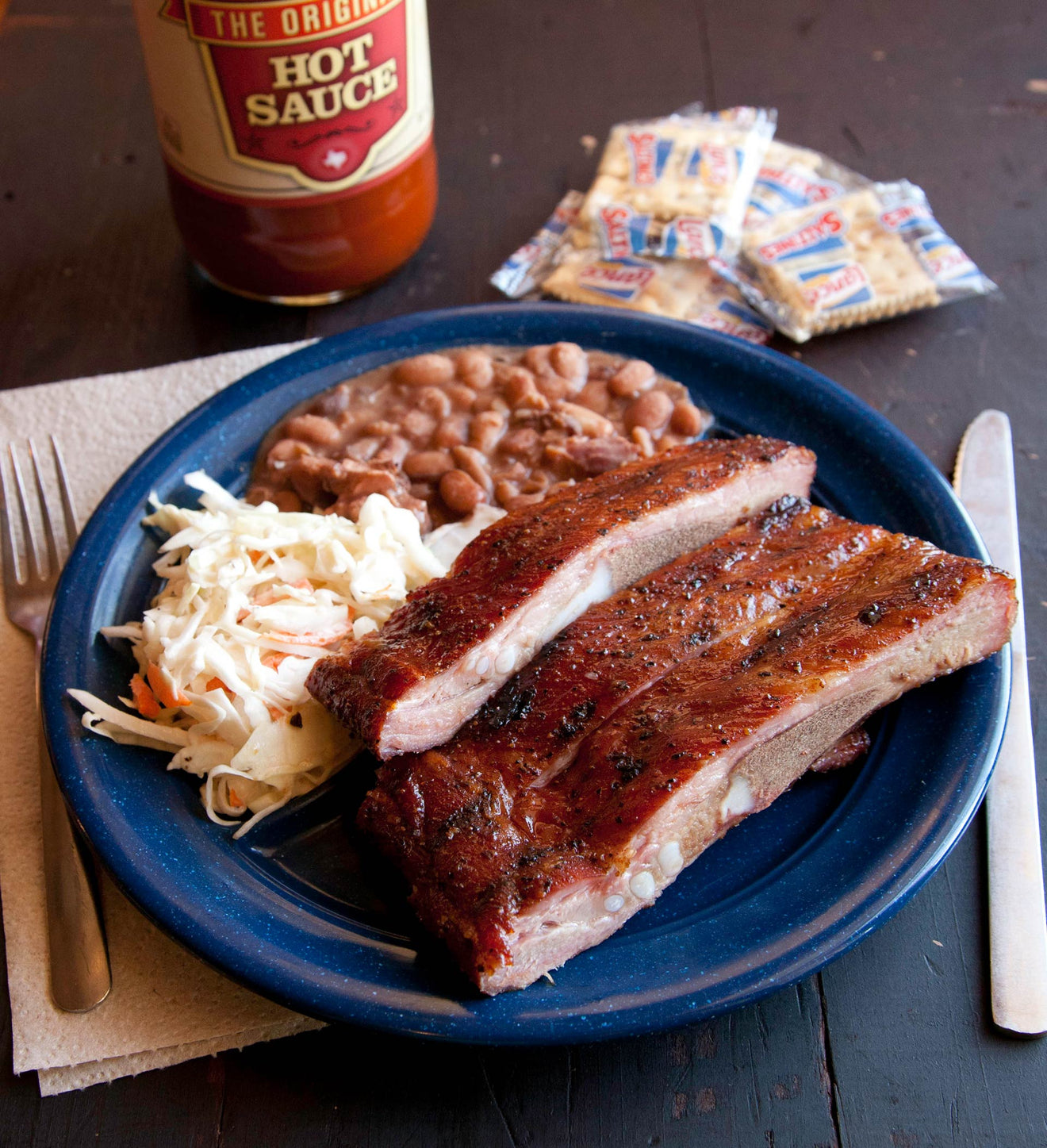 Smoked Pork Rib Barbeque Plate