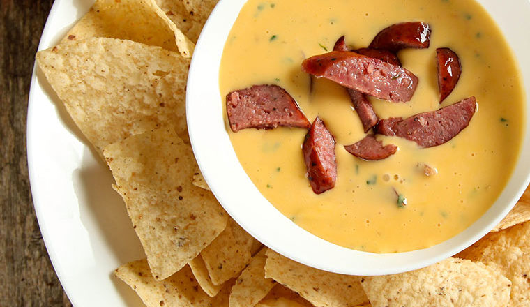Southside Beef Sausage Queso
