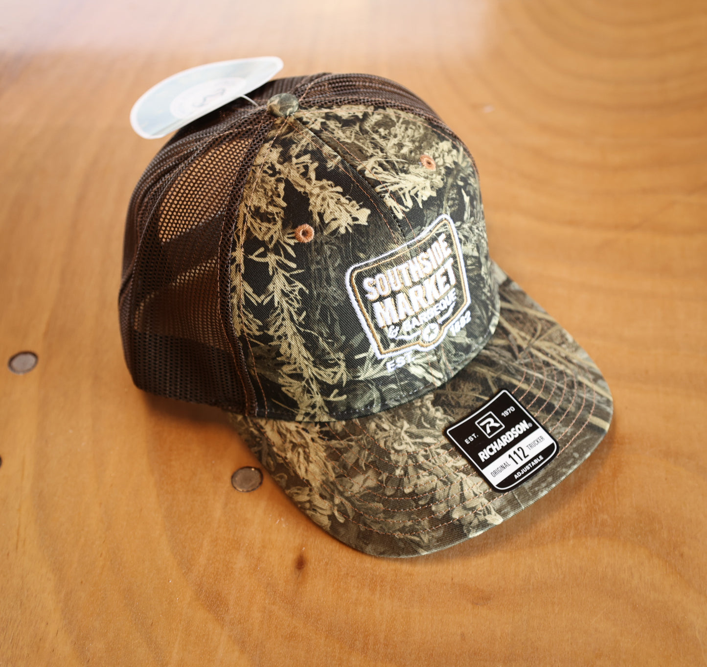 Southside Logo Hat Camo on Brown