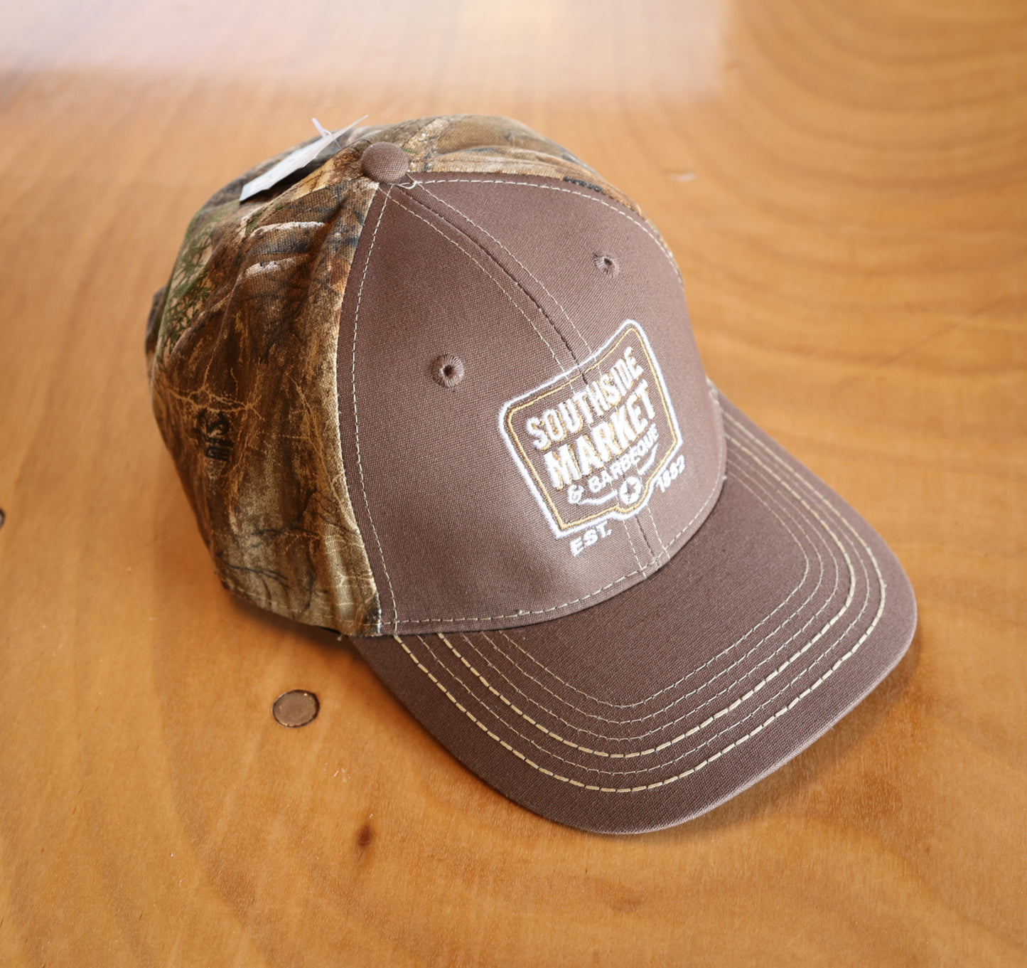 Southside Logo Hat Brown on Camo