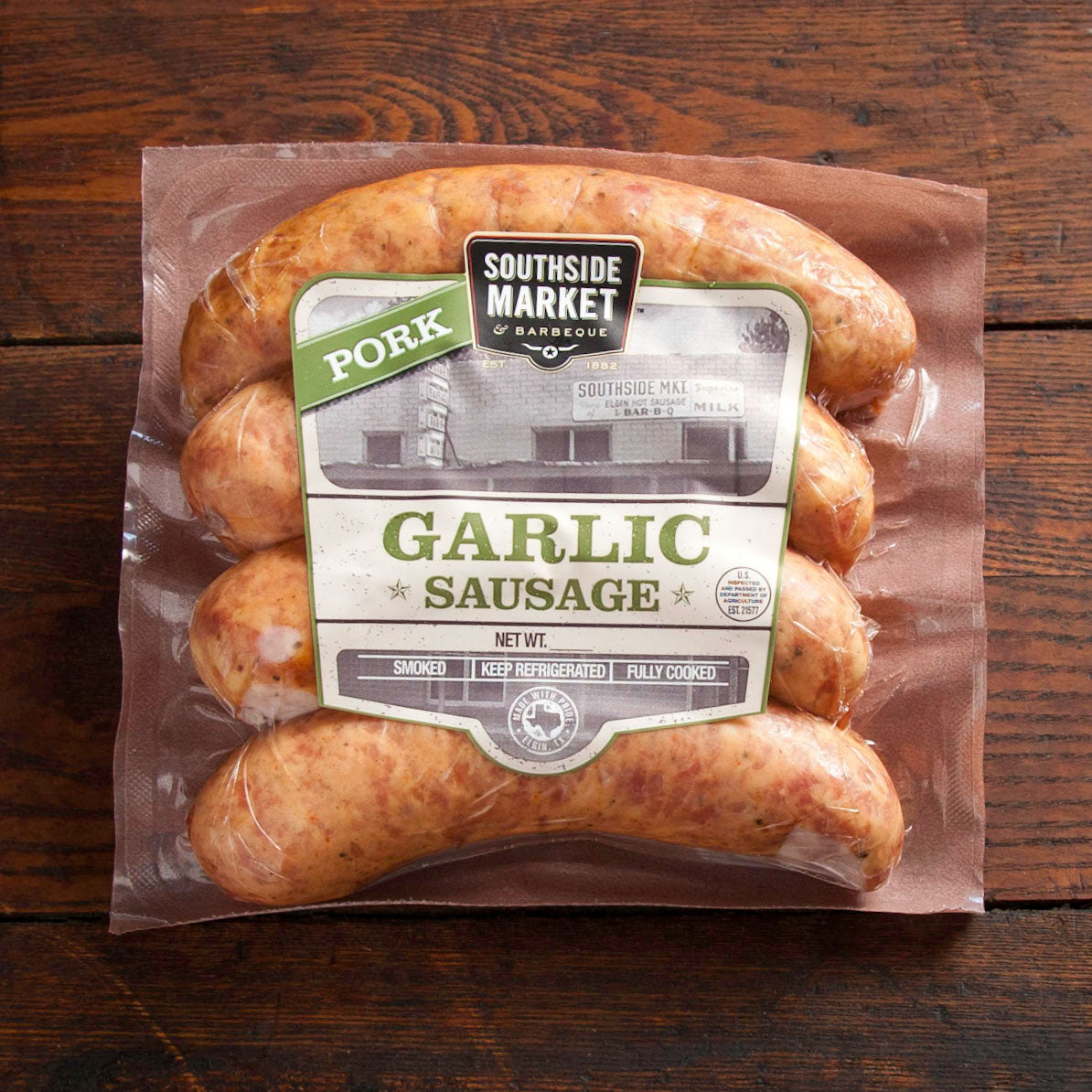 Garlic Smoked Sausage 13.3 oz. Package