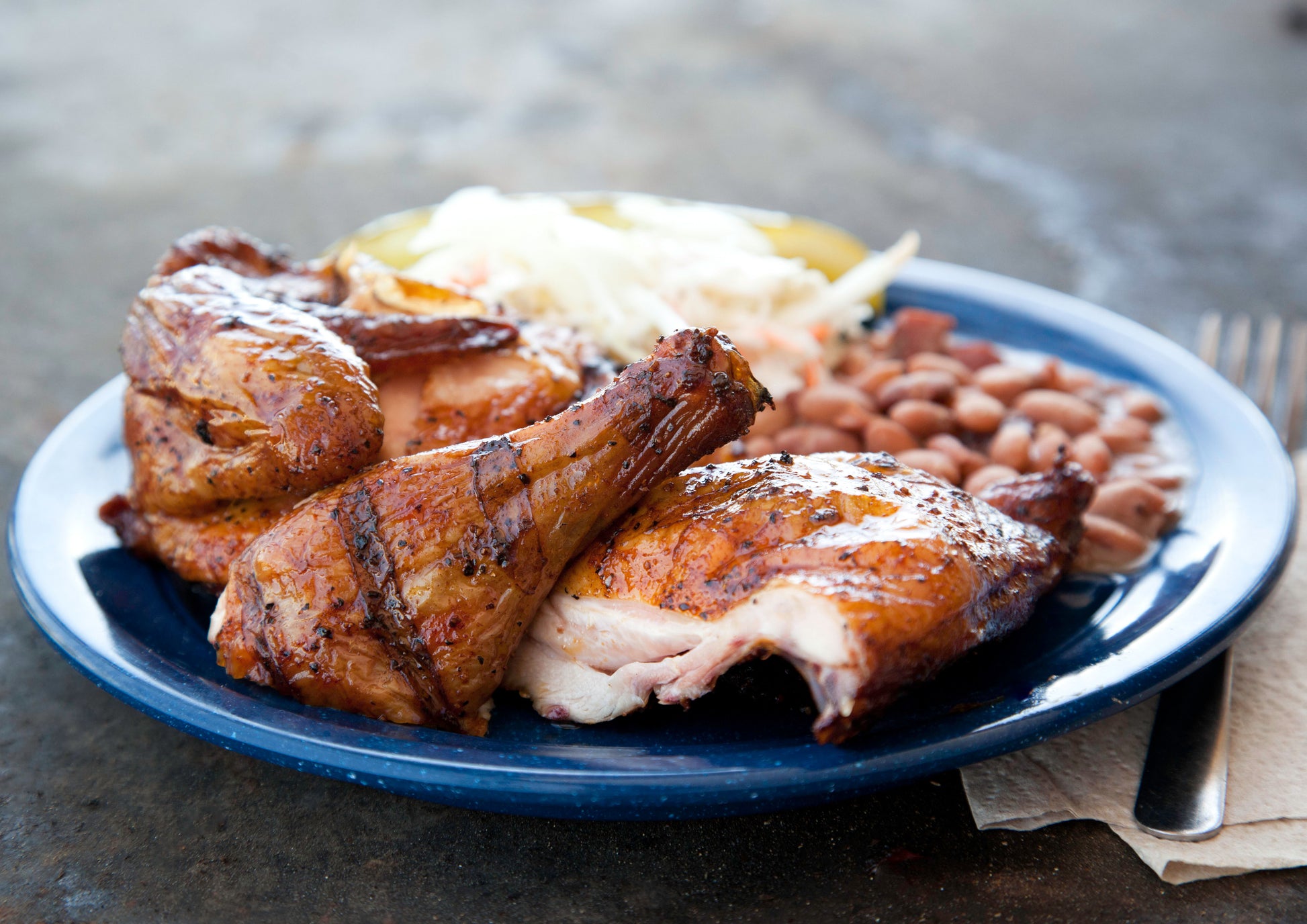 Smoked Half Chicken Barbeque Plate